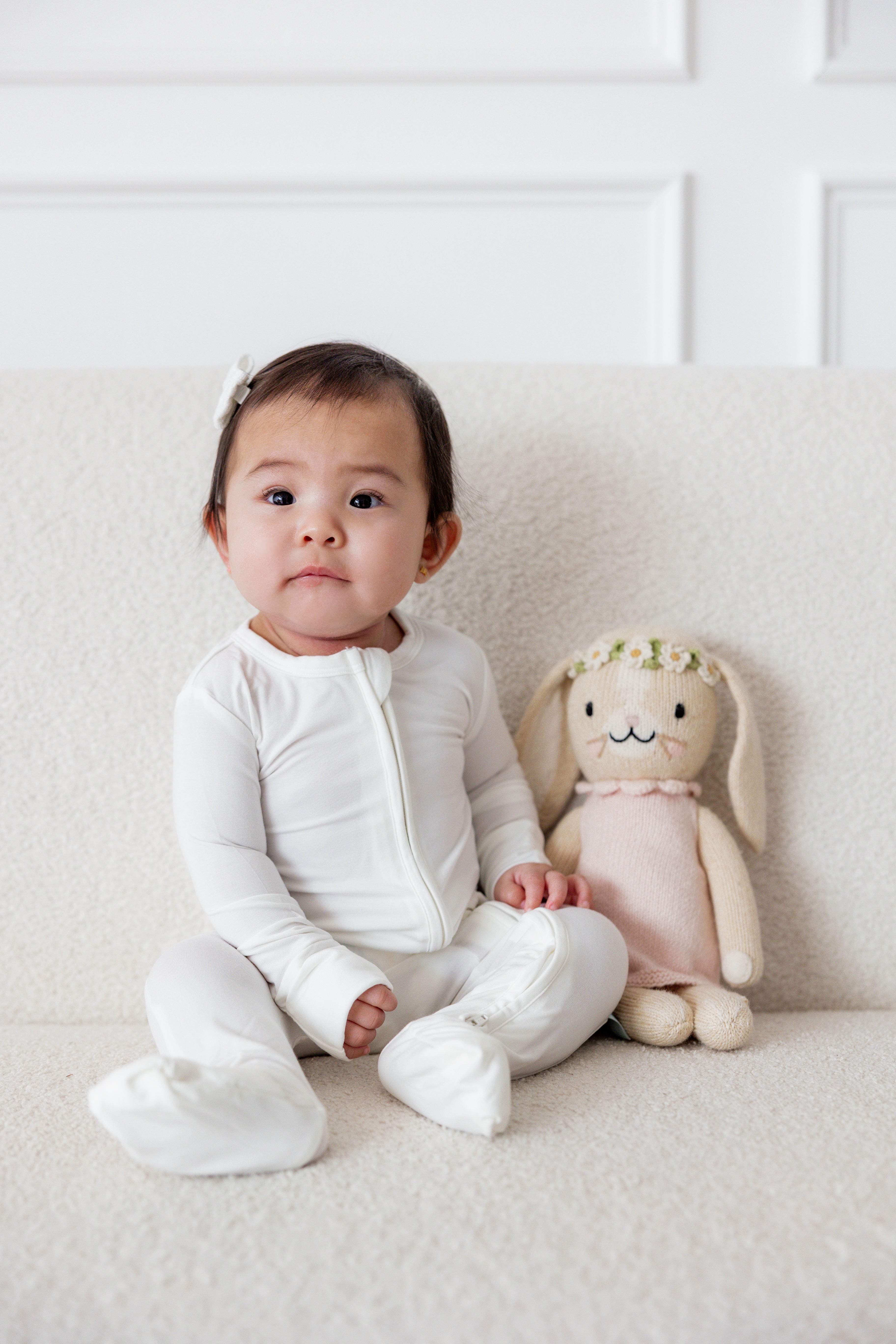 ｊ bamboo Ivory Bamboo Zip Pajamas – River's Threads