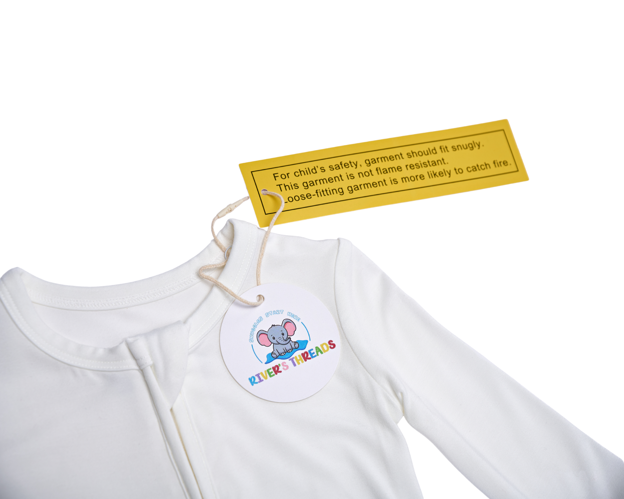 Ivory Bamboo Zip Pajamas – River's Threads