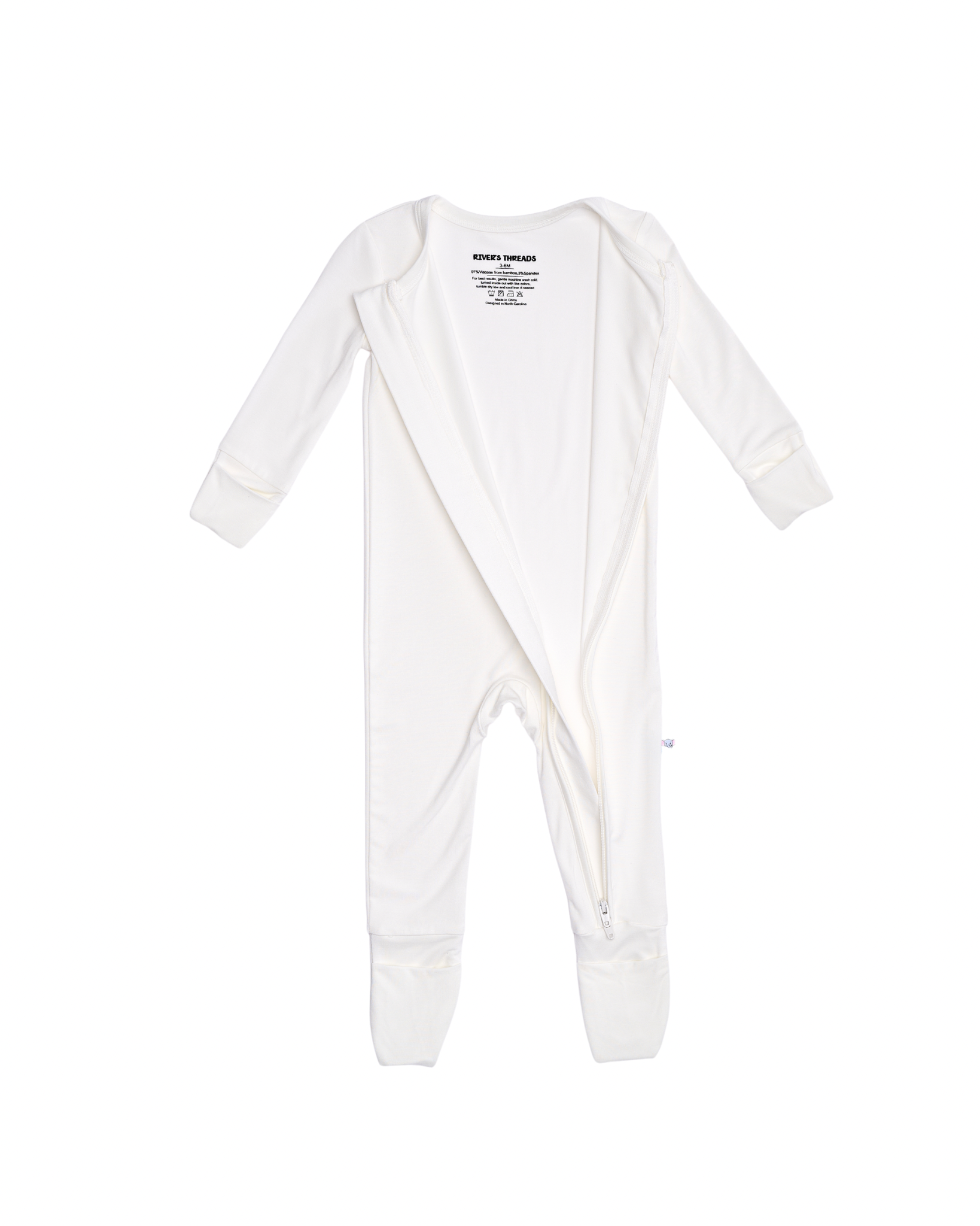 ｊ bamboo Ivory Bamboo Zip Pajamas – River's Threads